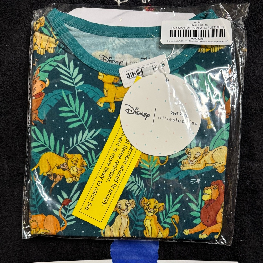 Little Sleepies Green and Yellow Kids Matching SS and Short Set
